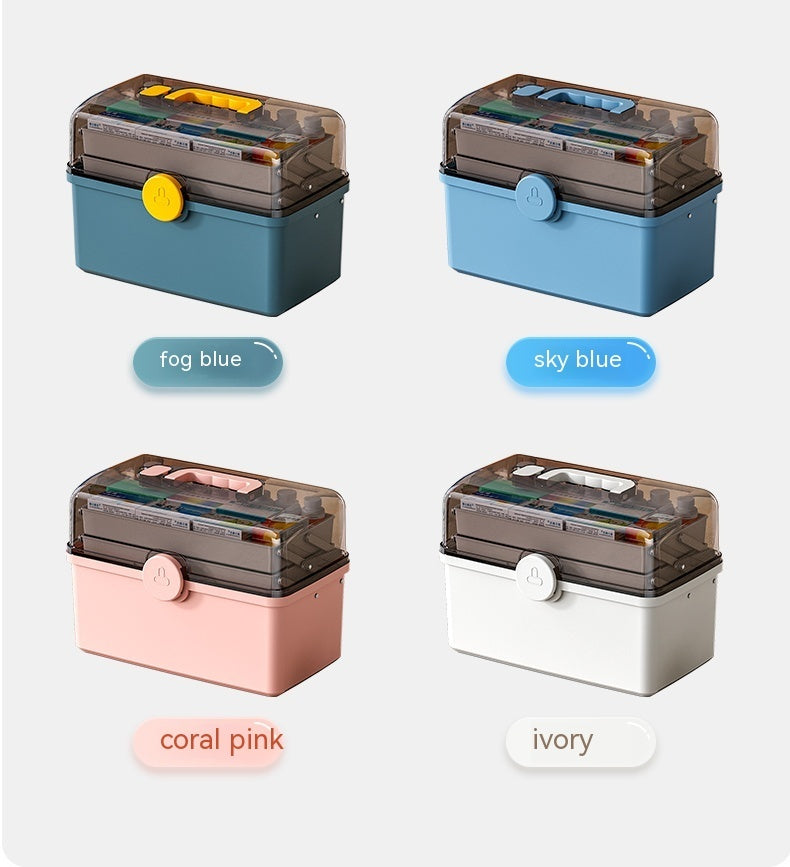 Household Large Capacity Multi-layer Medical Storage Box