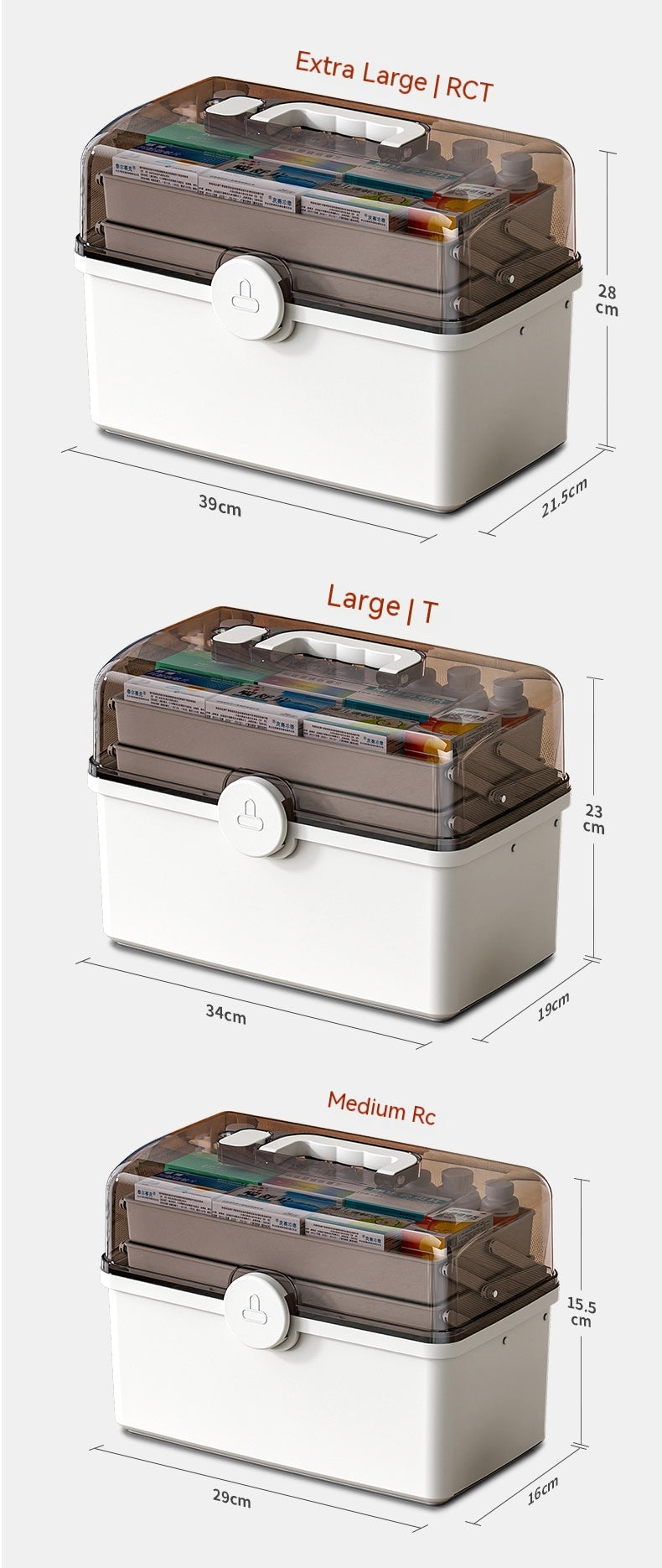 Household Large Capacity Multi-layer Medical Storage Box